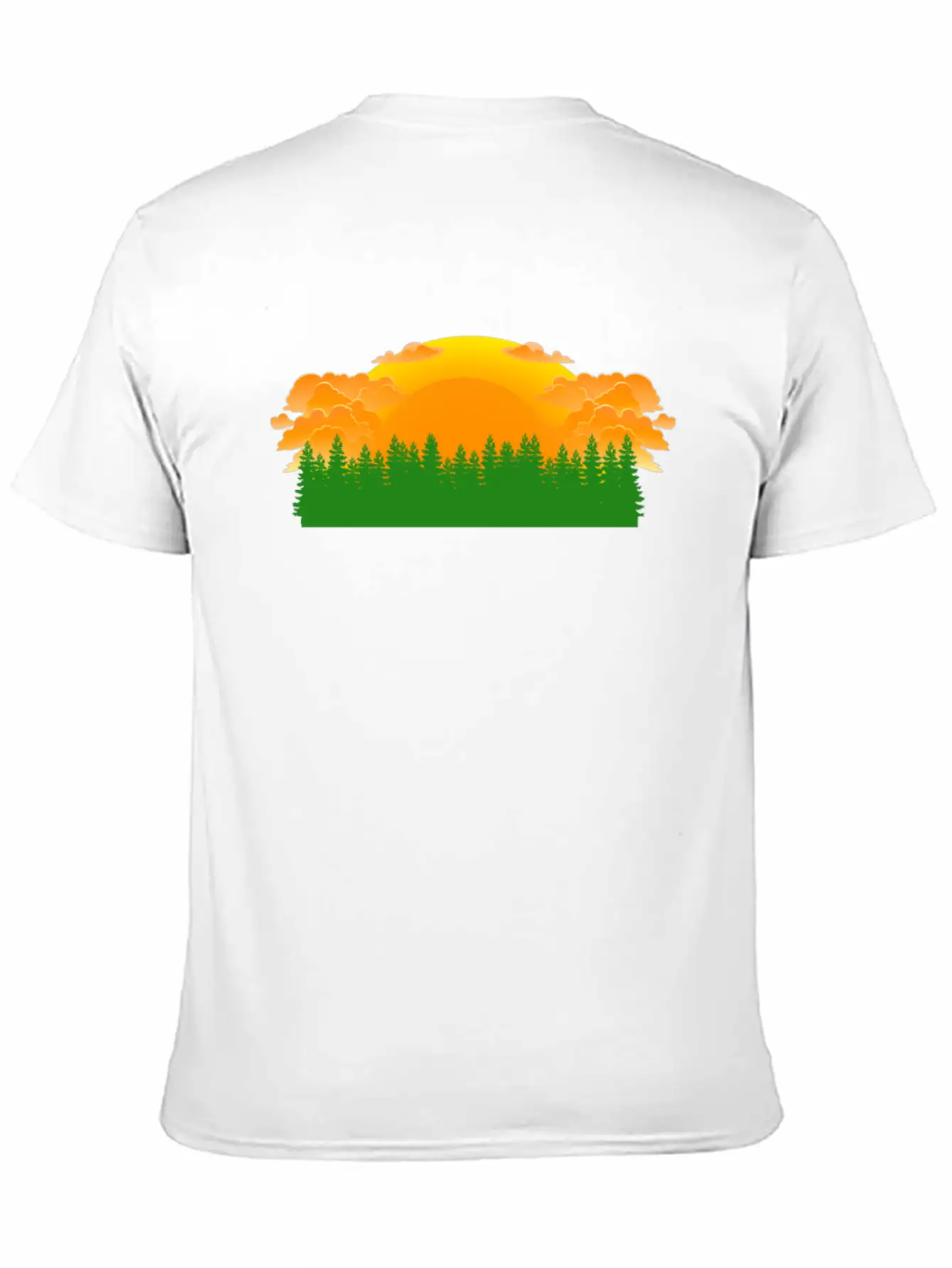 Forest Sunrise Unisex Casual T-Shirt – Clean Design For Daily Comfort