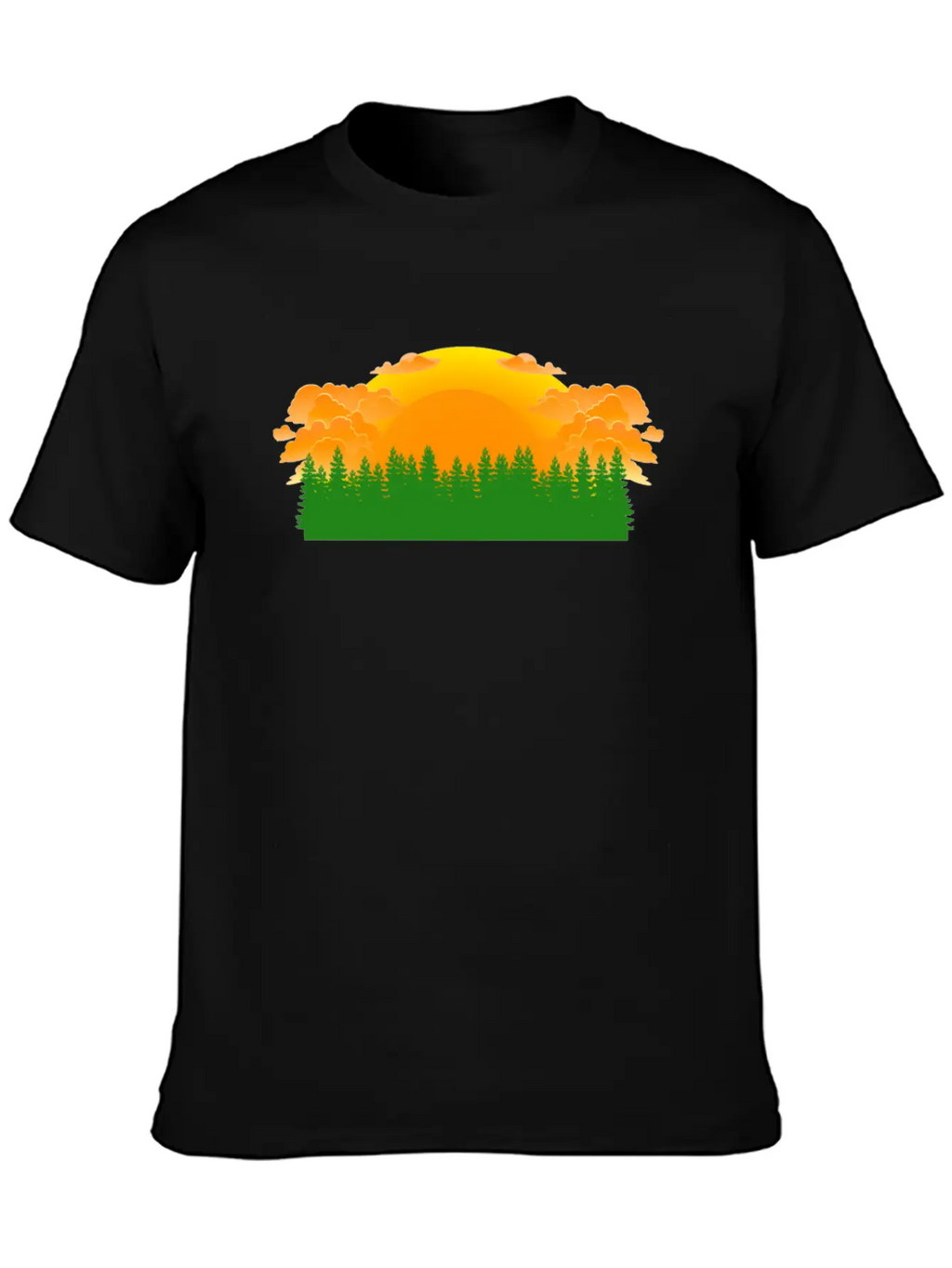 Forest Sunrise Unisex Casual T-Shirt – Clean Design For Daily Comfort