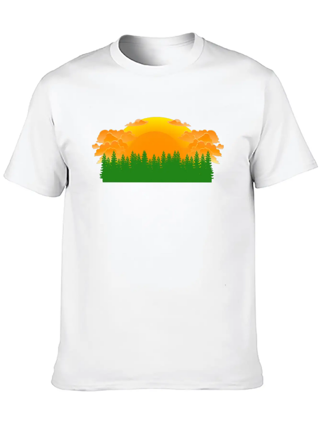 Forest Sunrise Unisex Casual T-Shirt – Clean Design For Daily Comfort