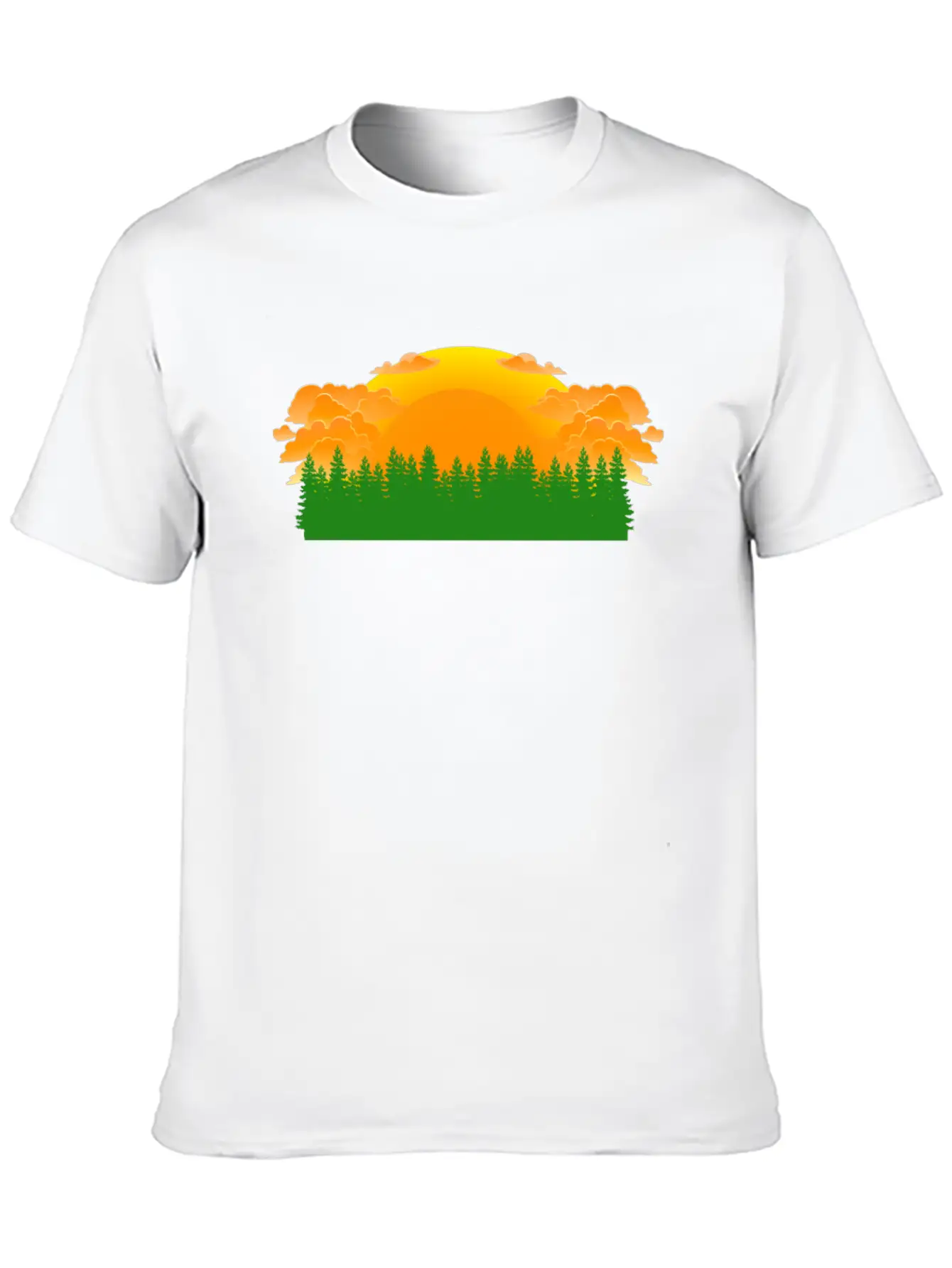 Forest Sunrise Unisex Casual T-Shirt – Clean Design For Daily Comfort