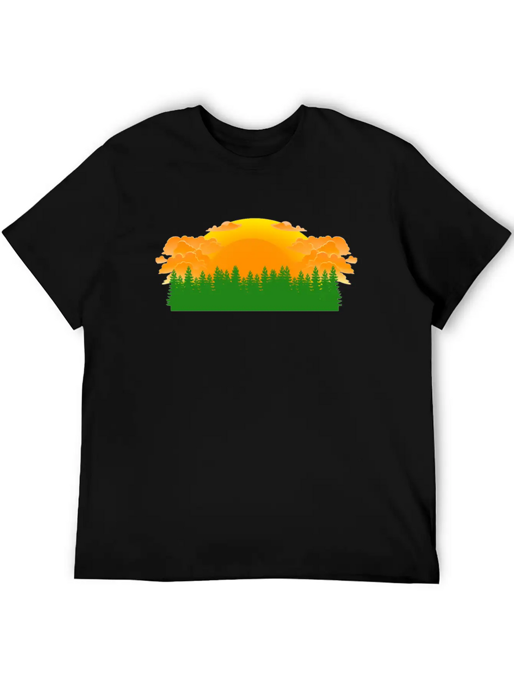 Forest Sunrise Unisex Casual T-Shirt – Clean Design For Daily Comfort