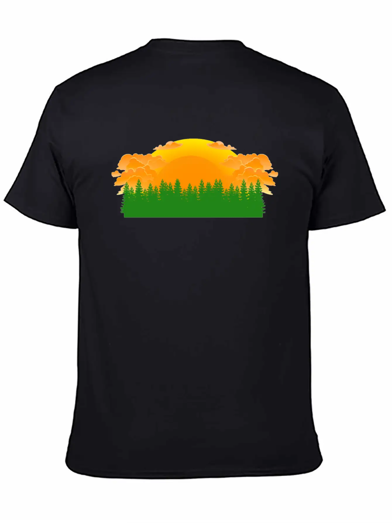 Forest Sunrise Unisex Casual T-Shirt – Clean Design For Daily Comfort
