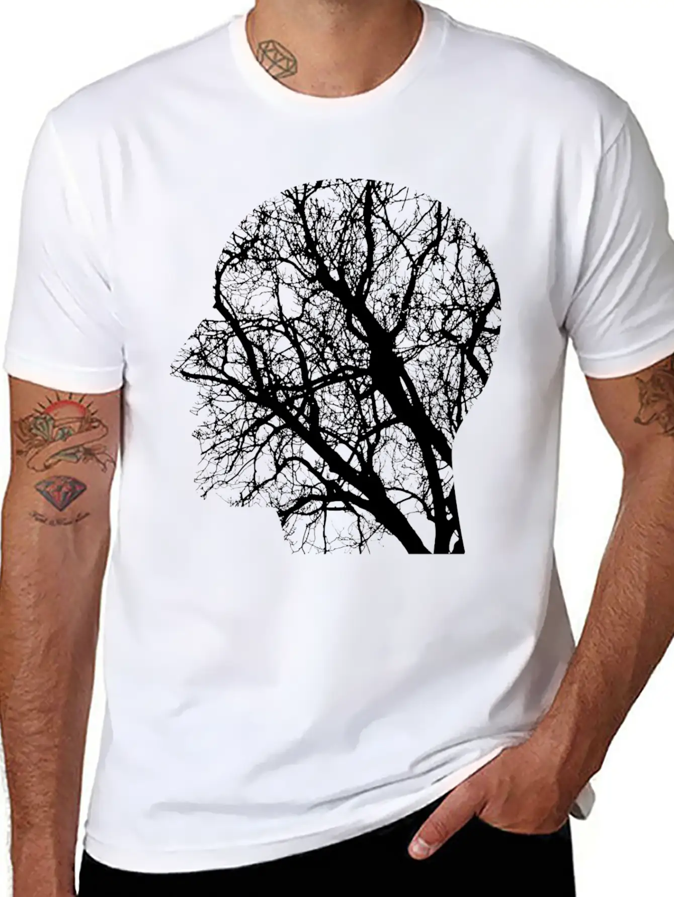 Forest Woods Woodland Wald Tree Baumstamm162 Unisex Casual T-Shirt – Clean Design For Daily Comfort