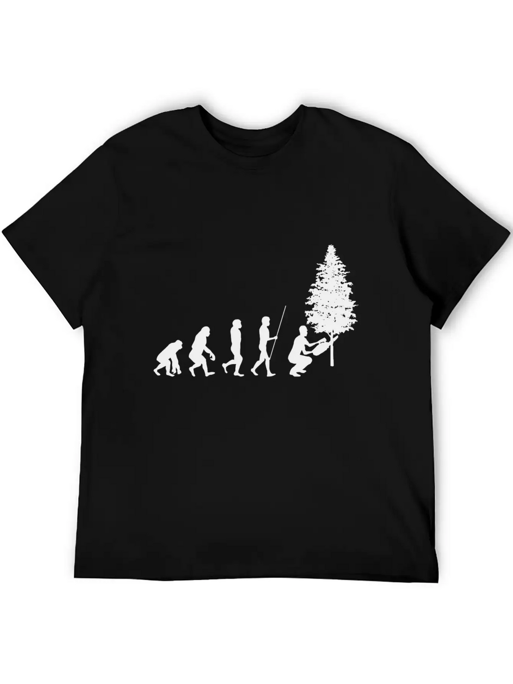 Forester Evolution Forest Nature Unisex Short Sleeve Soft Cotton T-Shirt – Casual Everyday Wear