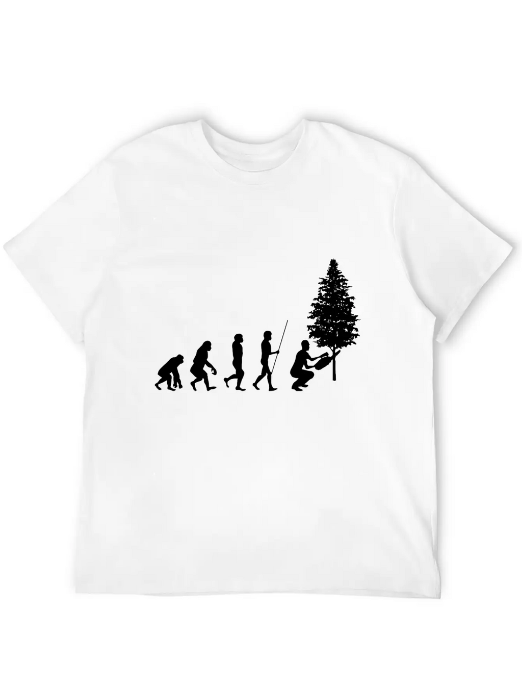 Forester Evolution Forest Nature Unisex Short Sleeve Soft Cotton T-Shirt – Casual Everyday Wear