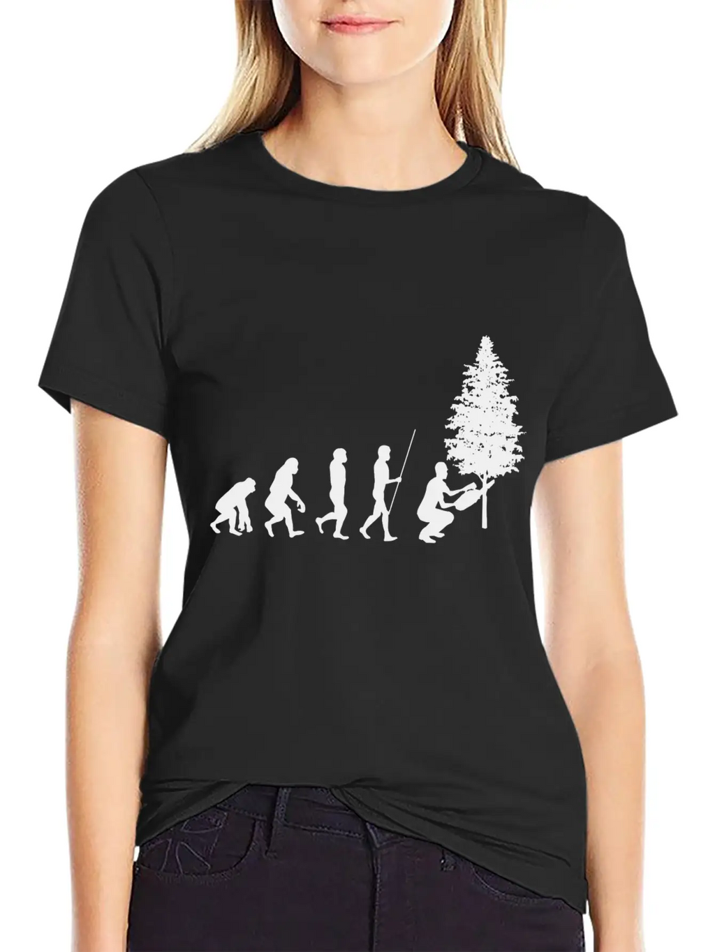 Forester Evolution Forest Nature Unisex Short Sleeve Soft Cotton T-Shirt – Casual Everyday Wear