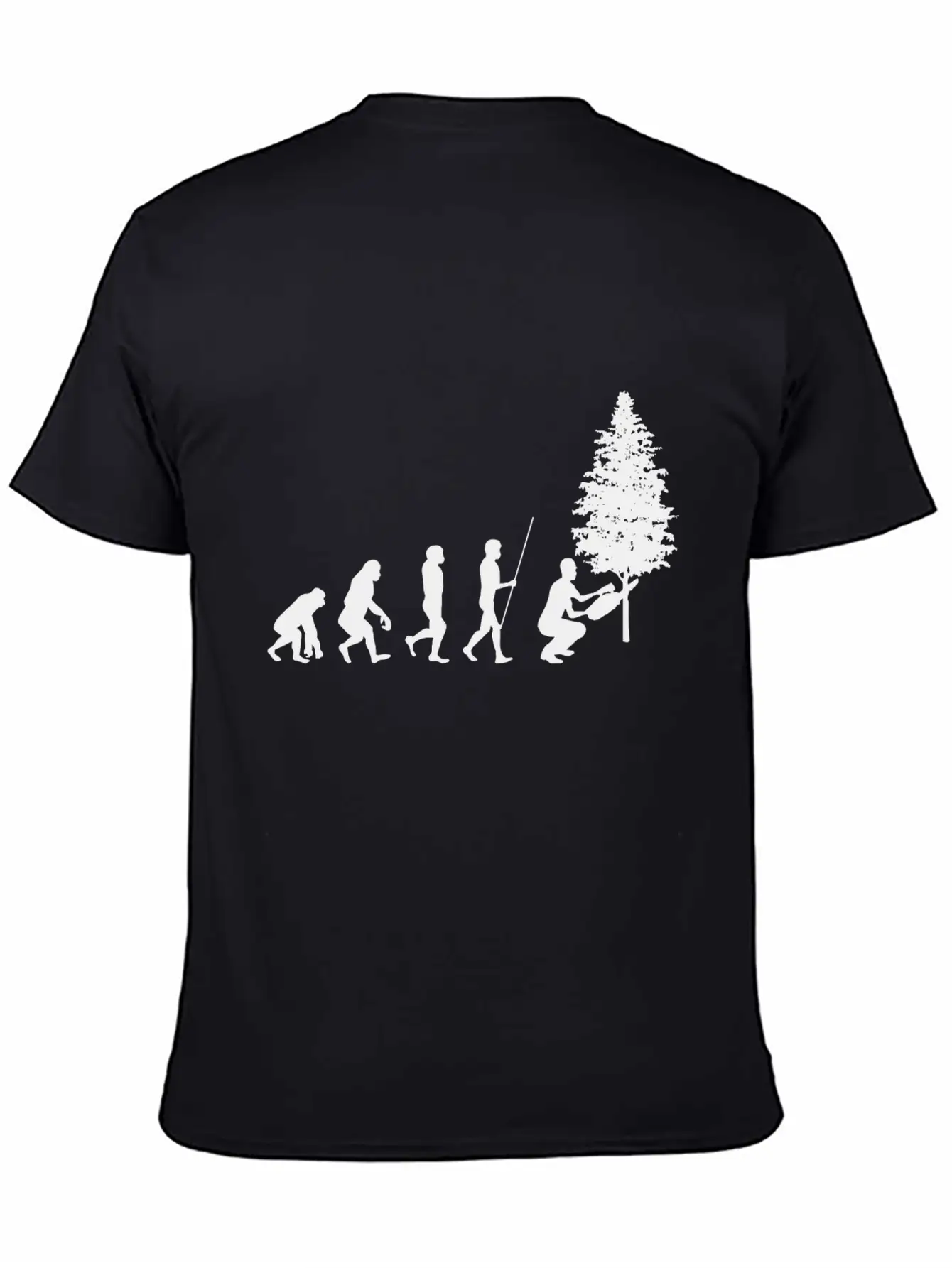 Forester Evolution Forest Nature Unisex Short Sleeve Soft Cotton T-Shirt – Casual Everyday Wear