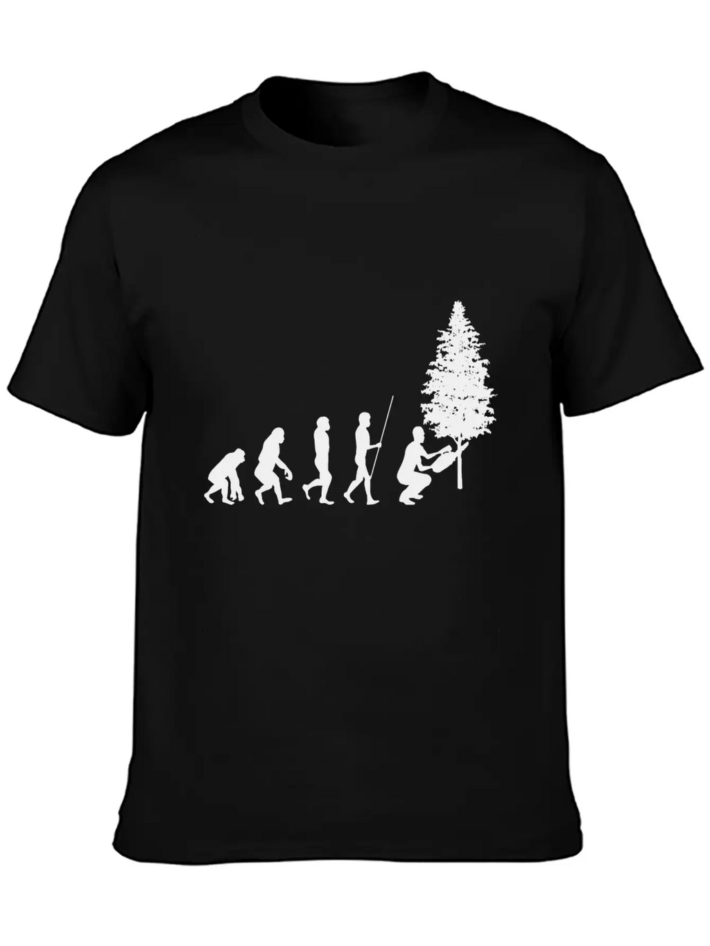 Forester Evolution Forest Nature Unisex Short Sleeve Soft Cotton T-Shirt – Casual Everyday Wear