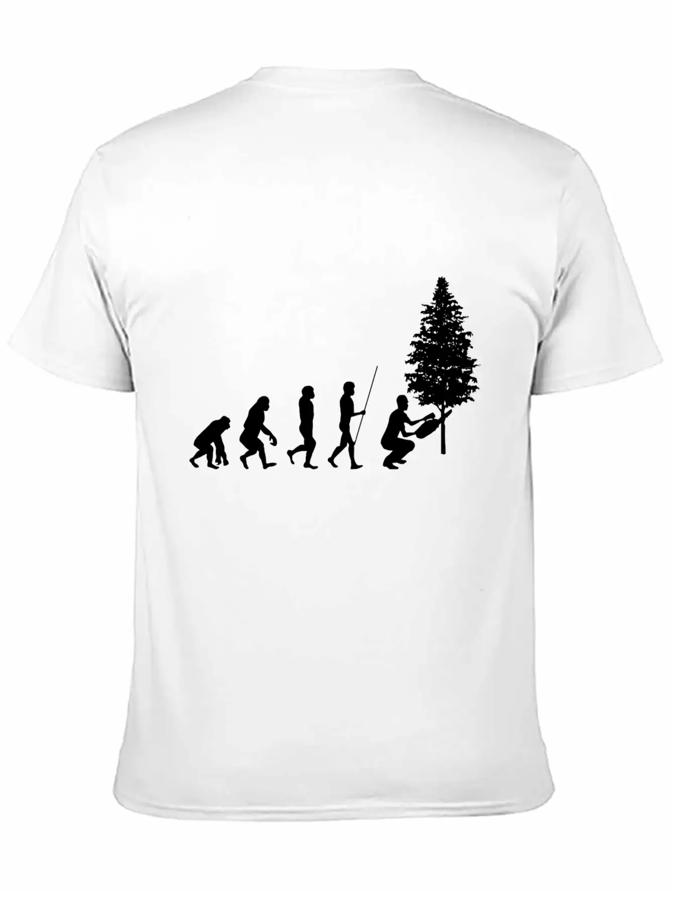 Forester Evolution Forest Nature Unisex Short Sleeve Soft Cotton T-Shirt – Casual Everyday Wear