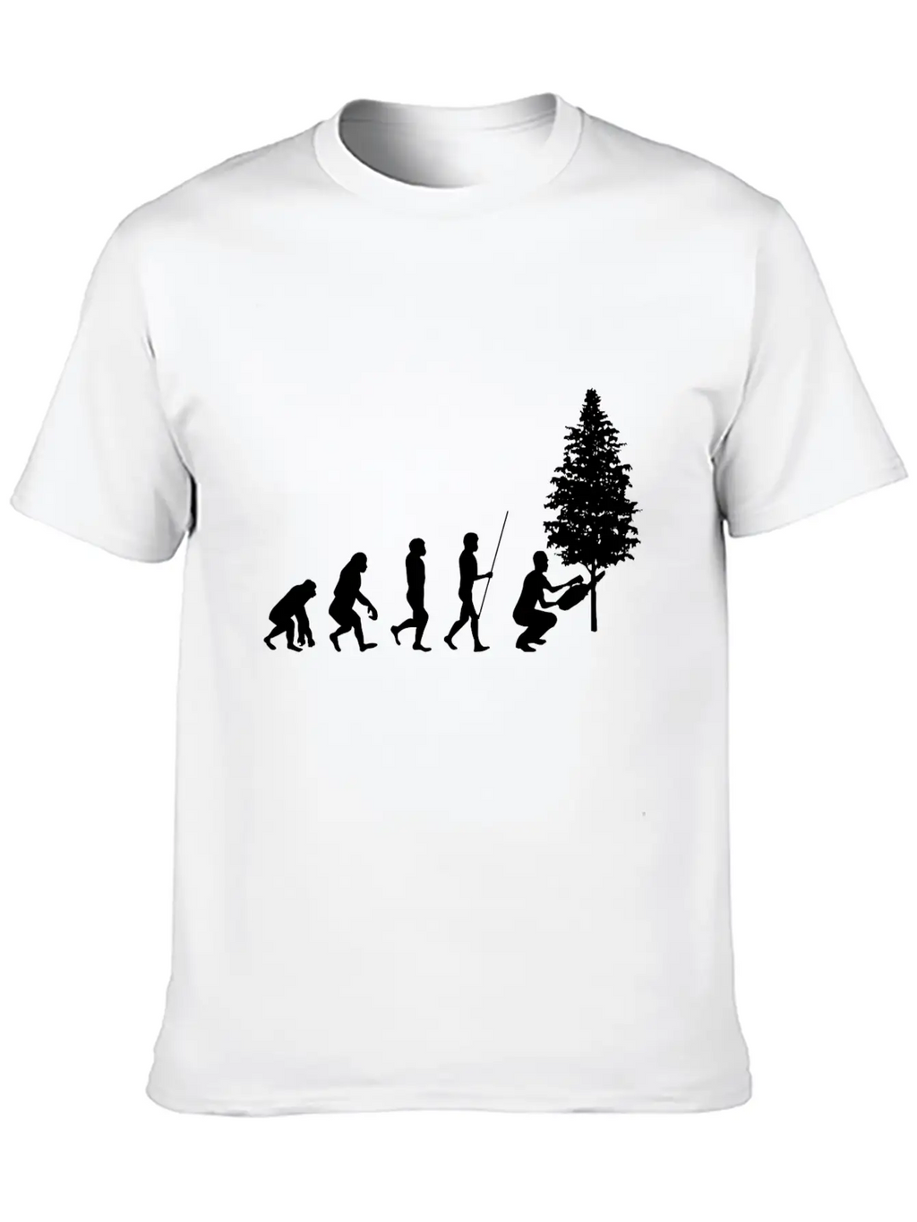 Forester Evolution Forest Nature Unisex Short Sleeve Soft Cotton T-Shirt – Casual Everyday Wear