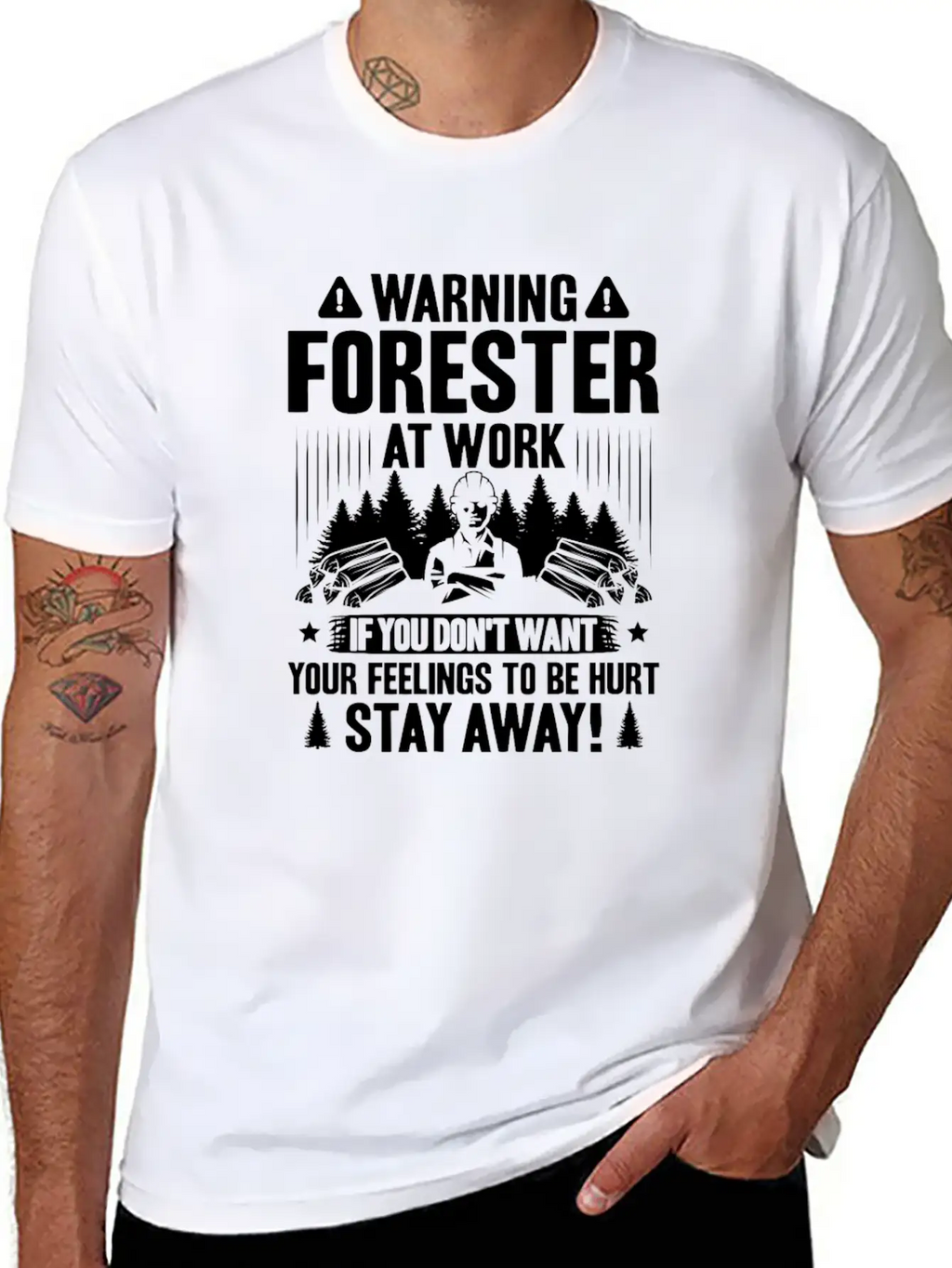 Forester Forestry Woodsman Woodman Forest Trees Breathable Soft Cotton T-Shirt – Timeless Casual Look