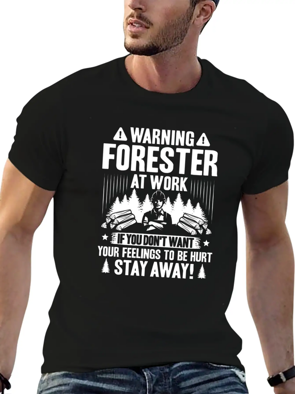 Forester Forestry Woodsman Woodman Forest Trees Breathable Soft Cotton T-Shirt – Timeless Casual Look
