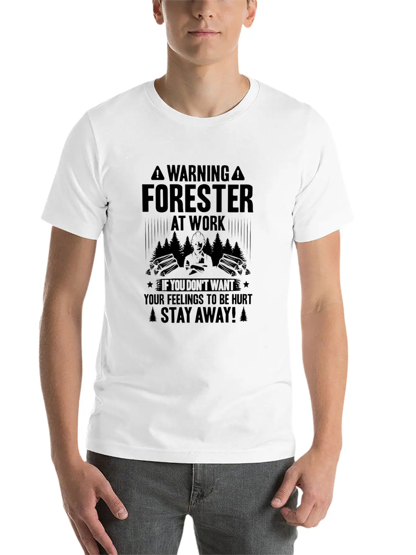 Forester Forestry Woodsman Woodman Forest Trees Breathable Soft Cotton T-Shirt – Timeless Casual Look