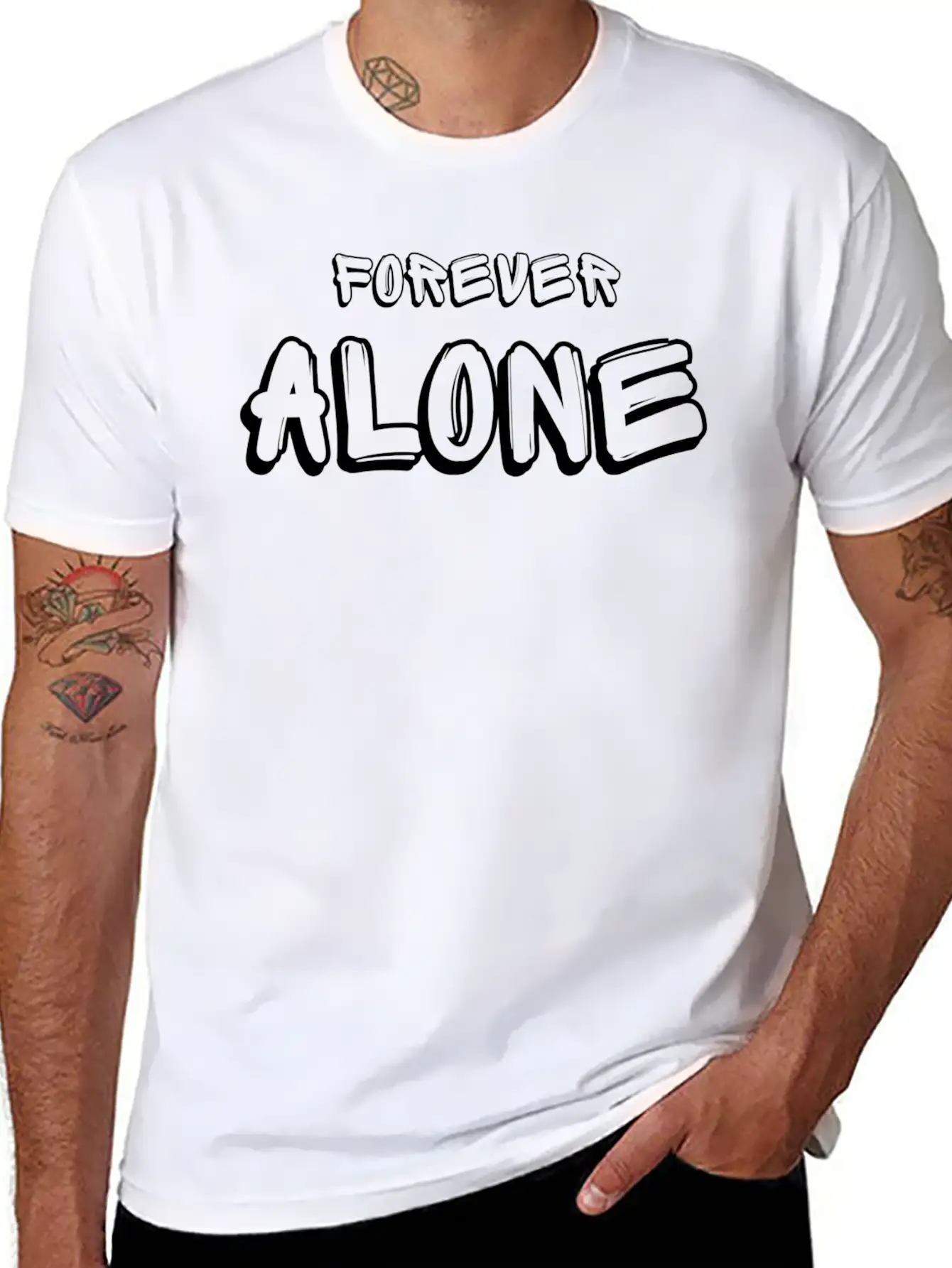 Forever Alone Tshirt Unisex Casual T-Shirt – Clean Design For Daily Comfort