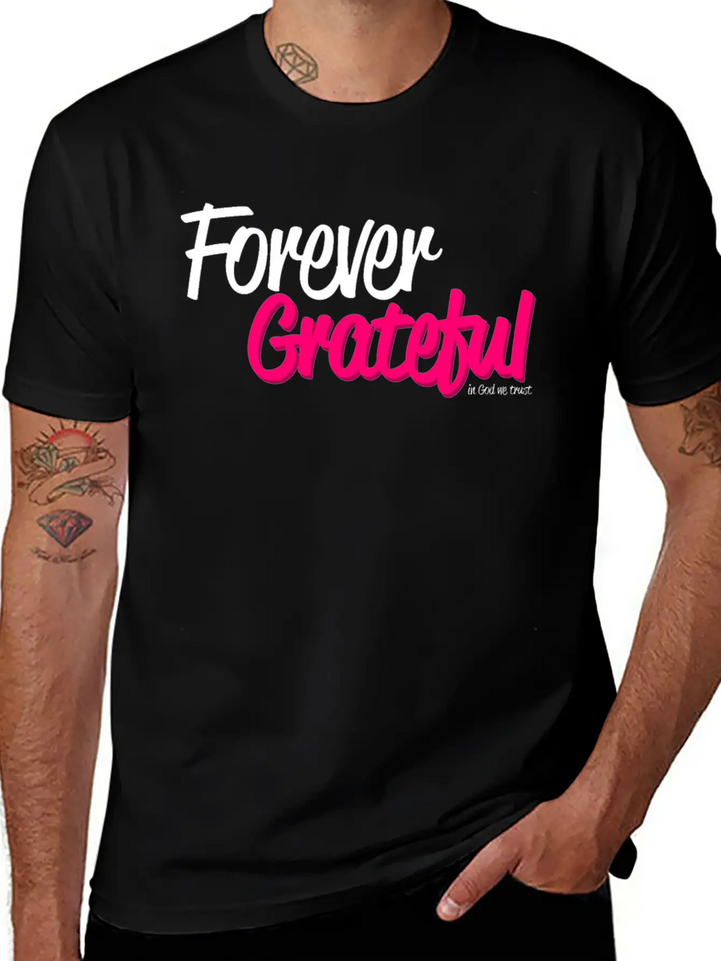 Forever Grateful Breathable Soft Cotton T-Shirt – Timeless Casual Look