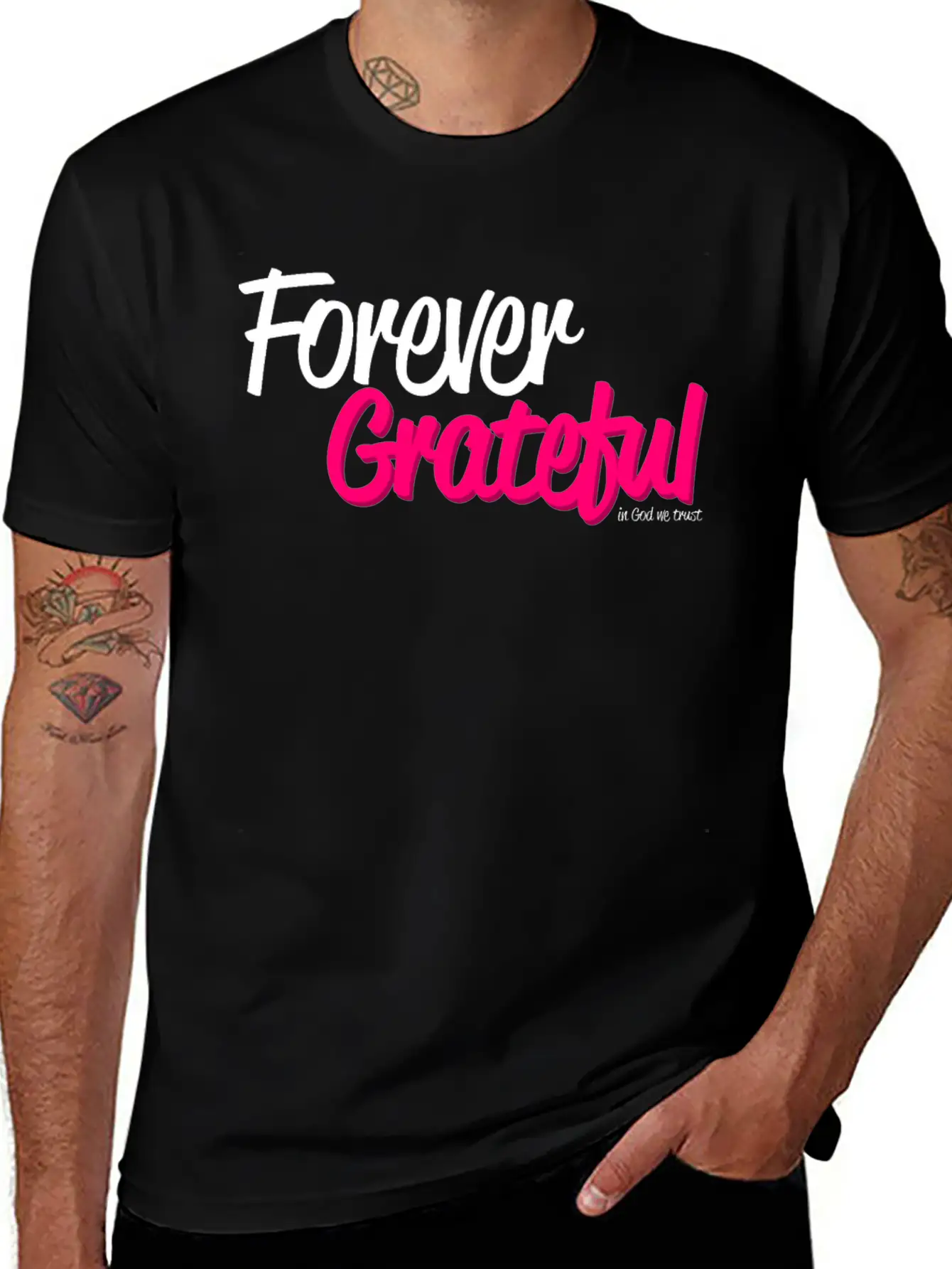 Forever Grateful Breathable Soft Cotton T-Shirt – Timeless Casual Look
