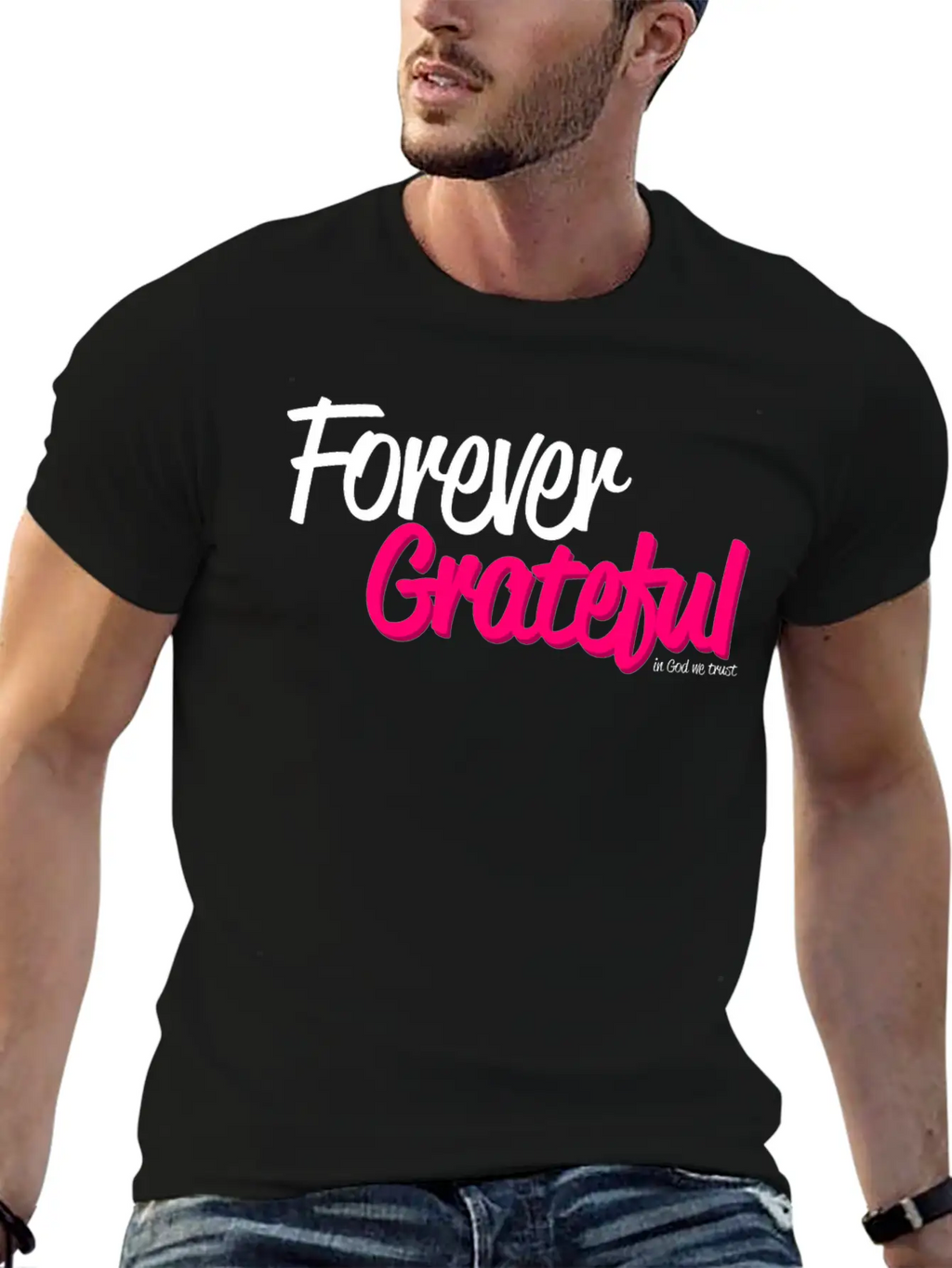 Forever Grateful Breathable Soft Cotton T-Shirt – Timeless Casual Look