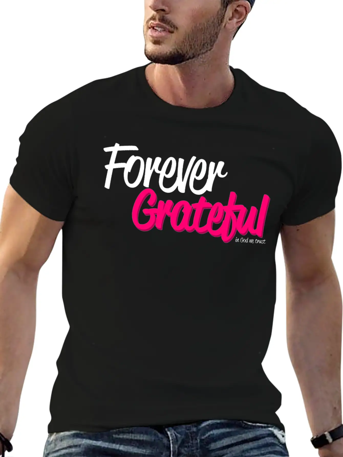 Forever Grateful Breathable Soft Cotton T-Shirt – Timeless Casual Look