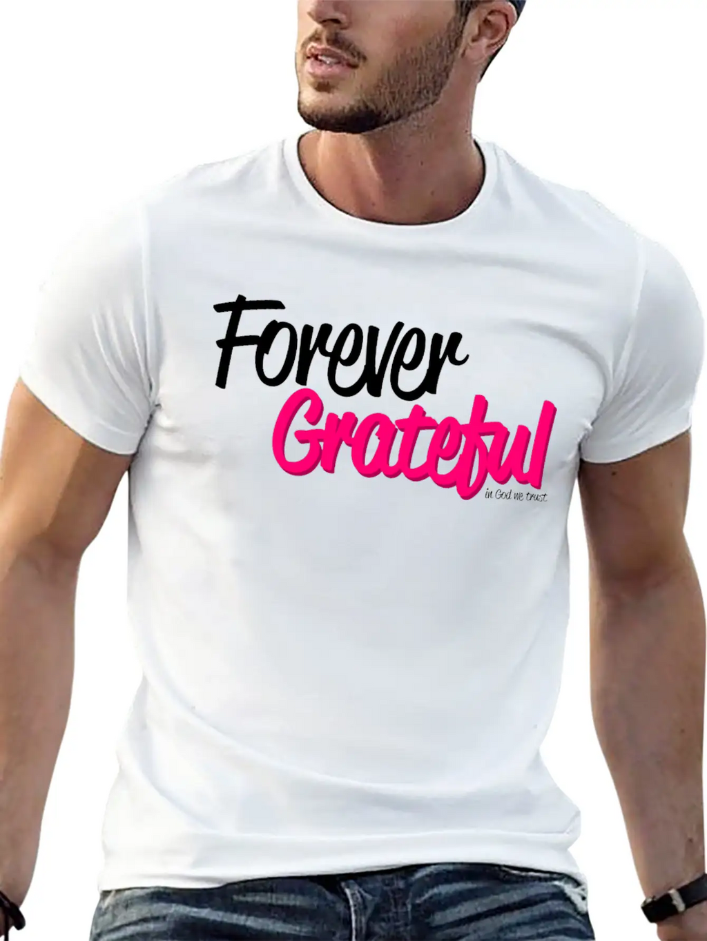 Forever Grateful Breathable Soft Cotton T-Shirt – Timeless Casual Look