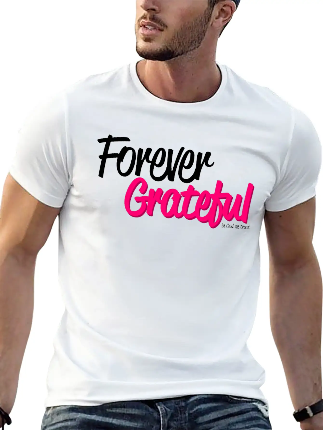 Forever Grateful Breathable Soft Cotton T-Shirt – Timeless Casual Look