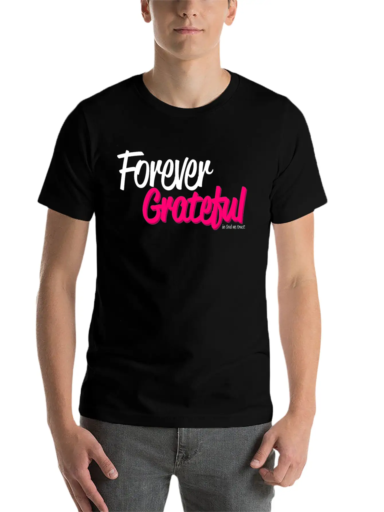 Forever Grateful Breathable Soft Cotton T-Shirt – Timeless Casual Look