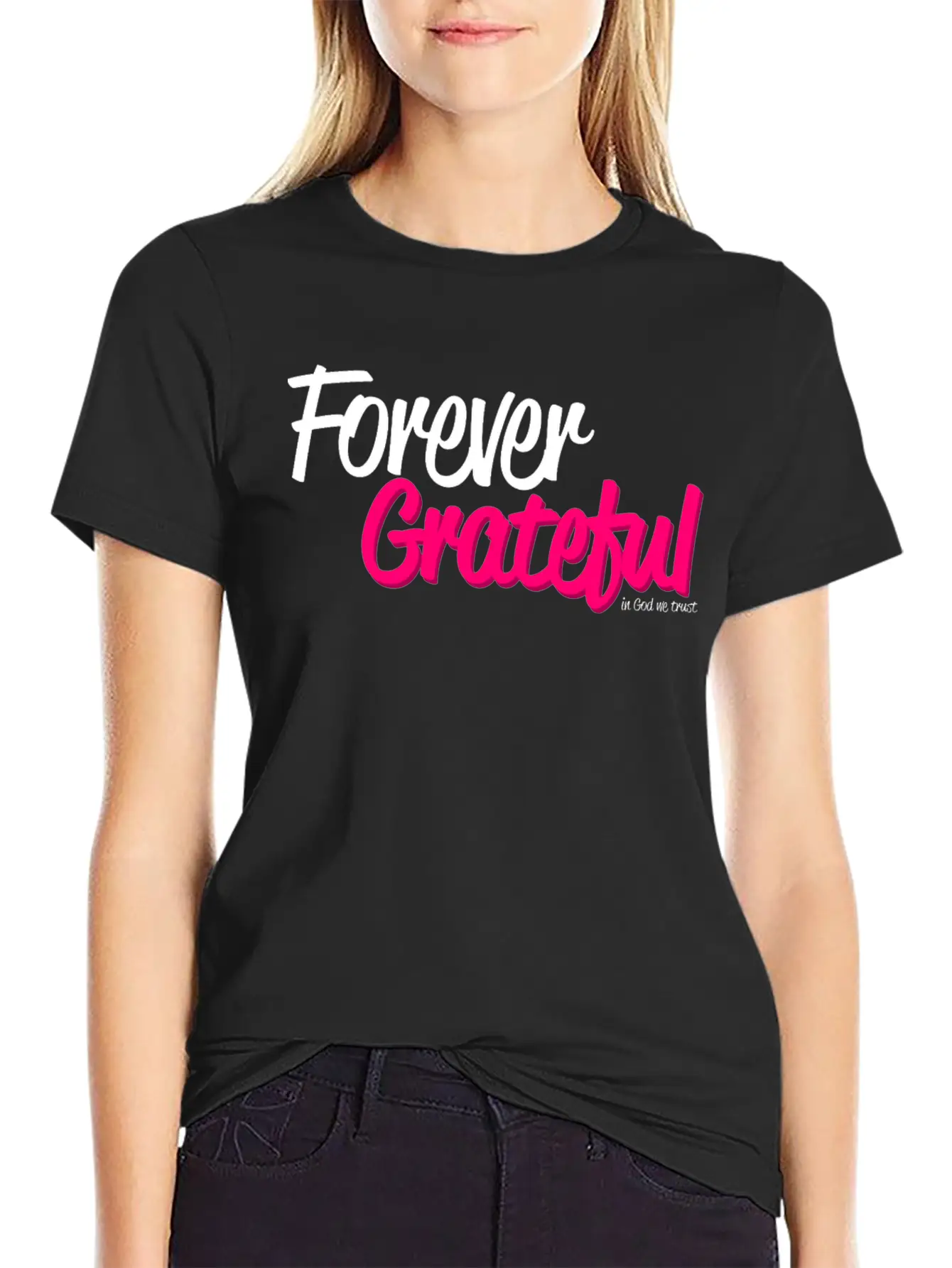 Forever Grateful Breathable Soft Cotton T-Shirt – Timeless Casual Look