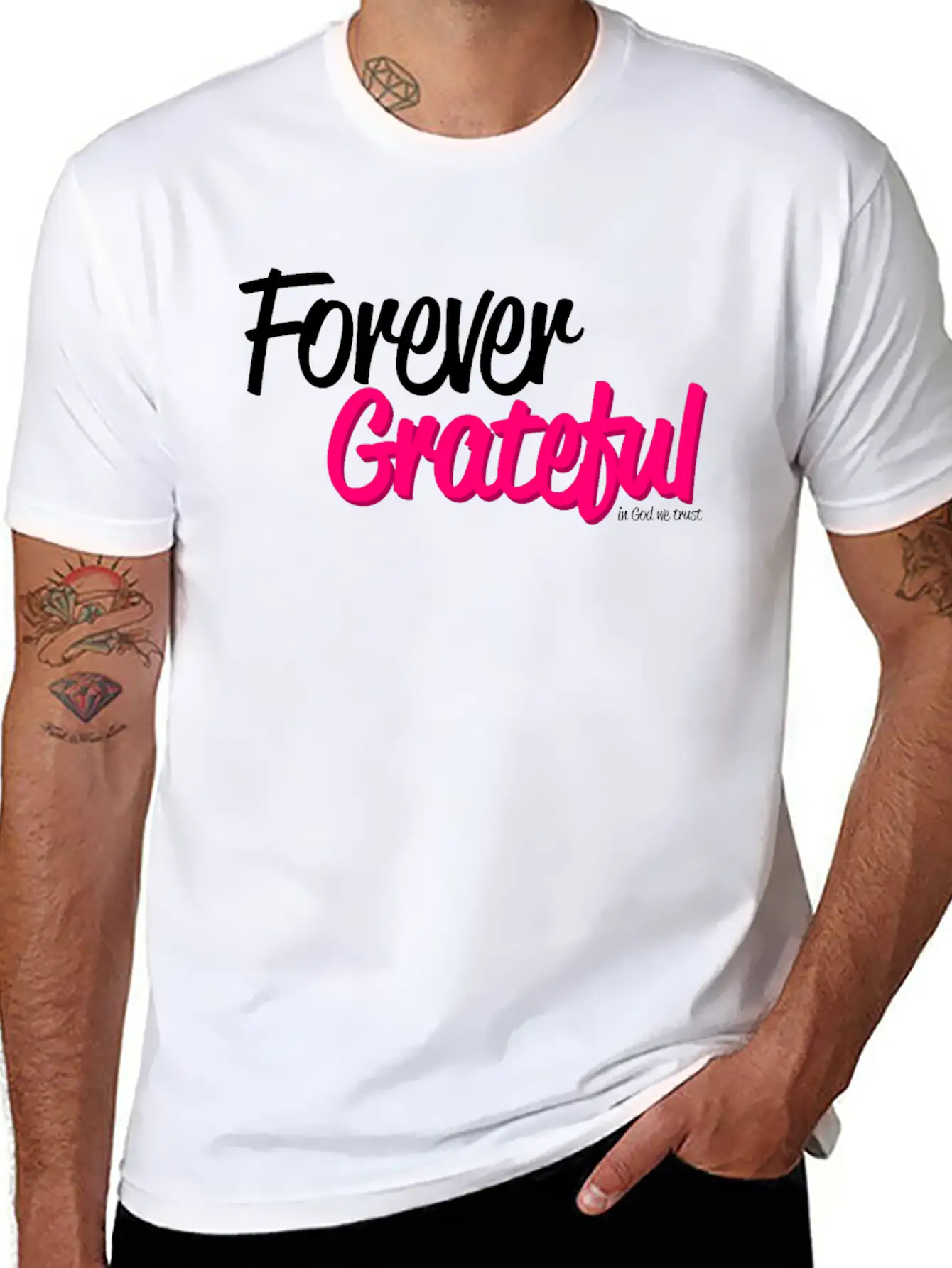 Forever Grateful Breathable Soft Cotton T-Shirt – Timeless Casual Look