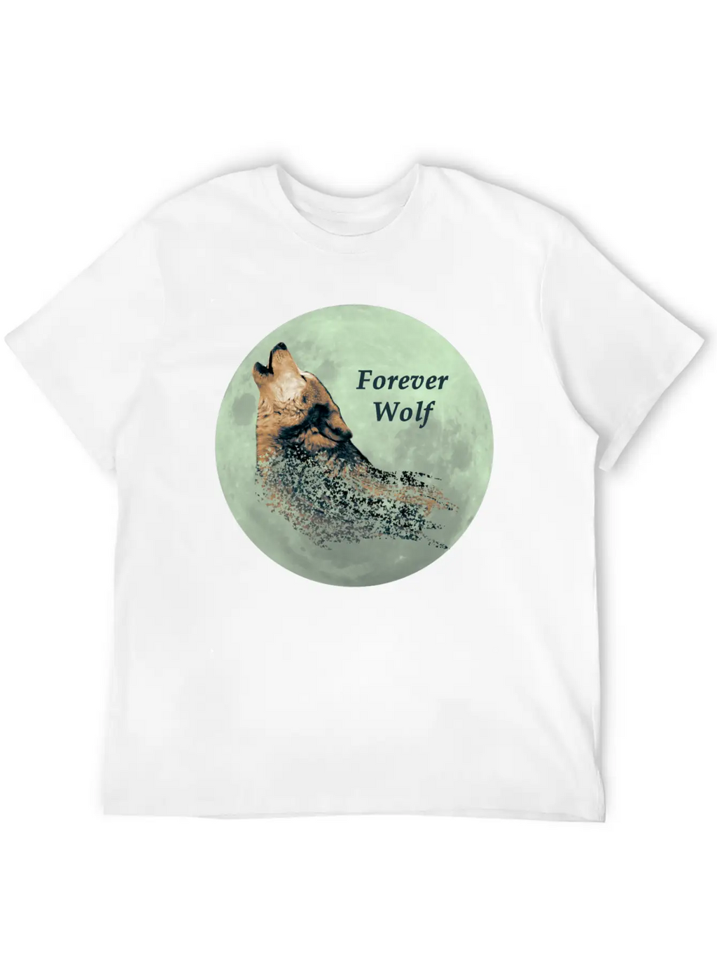 Forever Wolf Over Full Moon Night Classic Fit Graphic Tee For Daily Comfort – Unisex Cotton Shirt
