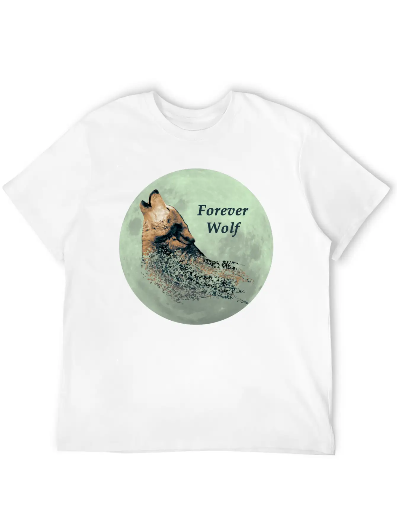 Forever Wolf Over Full Moon Night Classic Fit Graphic Tee For Daily Comfort – Unisex Cotton Shirt