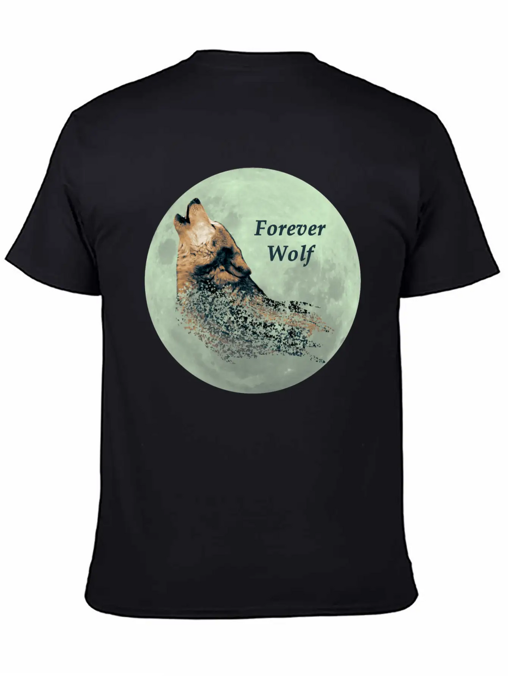 Forever Wolf Over Full Moon Night Classic Fit Graphic Tee For Daily Comfort – Unisex Cotton Shirt