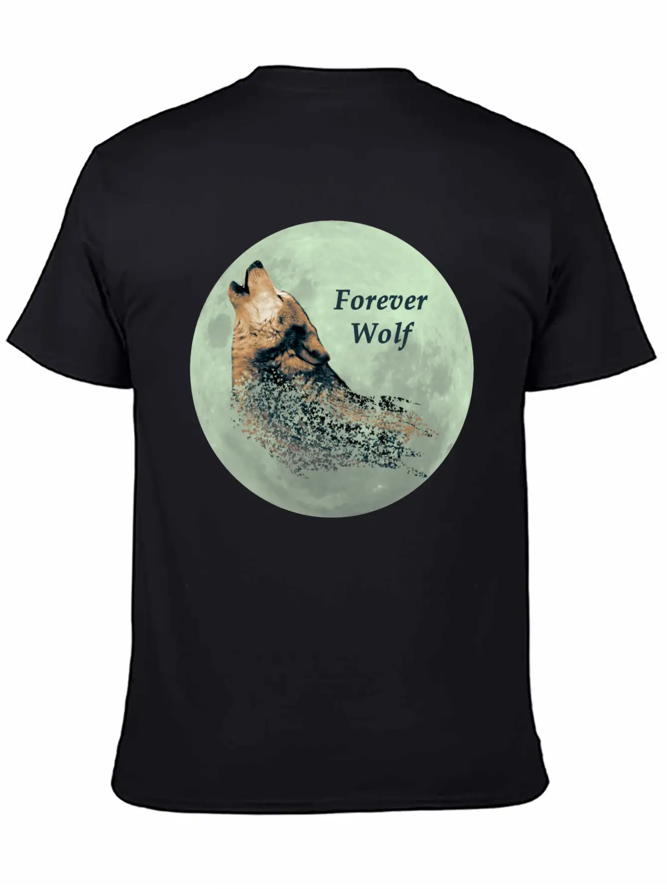 Forever Wolf Over Full Moon Night Classic Fit Graphic Tee For Daily Comfort – Unisex Cotton Shirt