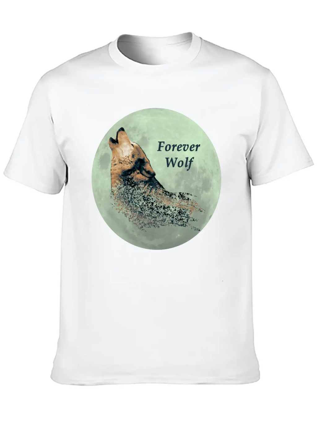 Forever Wolf Over Full Moon Night Classic Fit Graphic Tee For Daily Comfort – Unisex Cotton Shirt