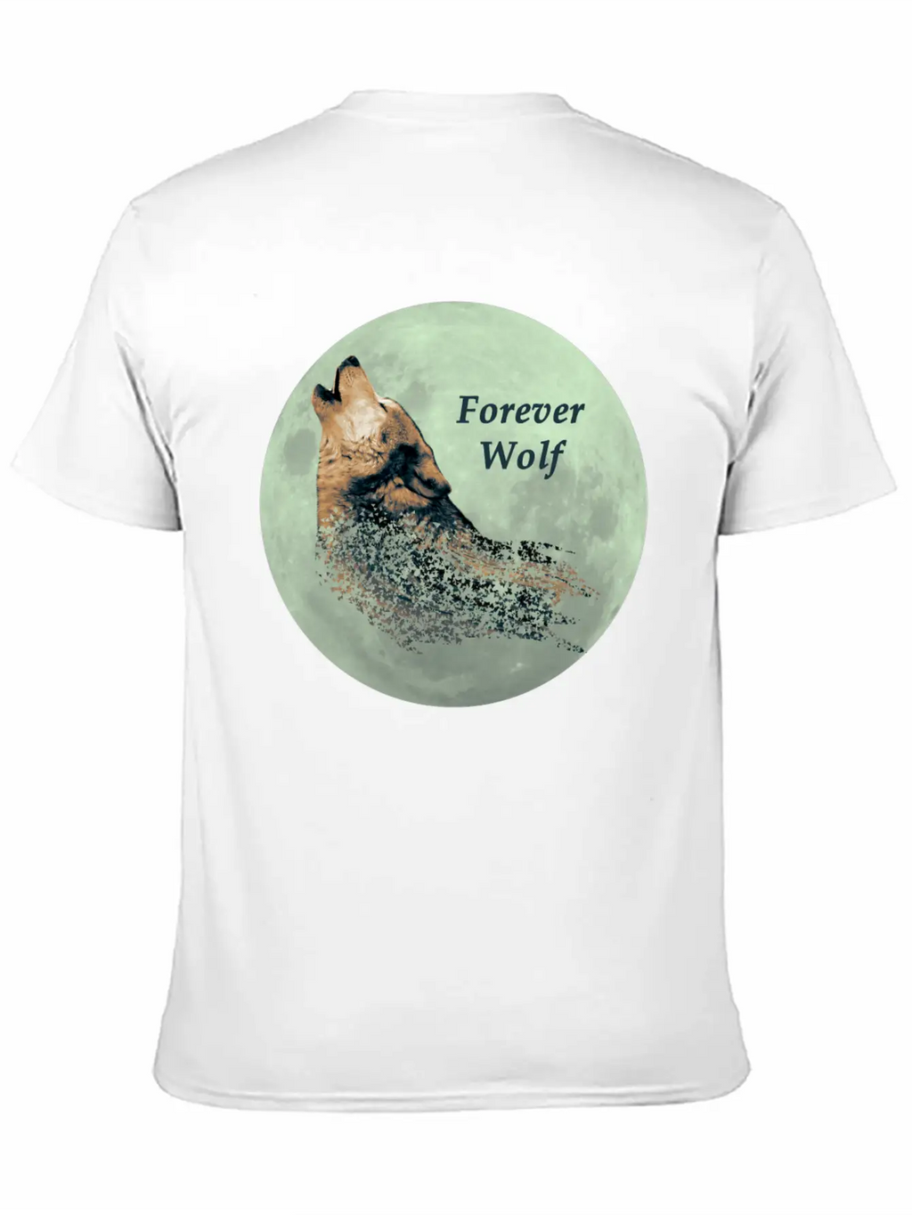 Forever Wolf Over Full Moon Night Classic Fit Graphic Tee For Daily Comfort – Unisex Cotton Shirt