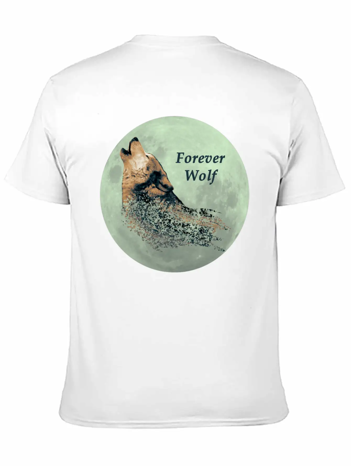 Forever Wolf Over Full Moon Night Classic Fit Graphic Tee For Daily Comfort – Unisex Cotton Shirt