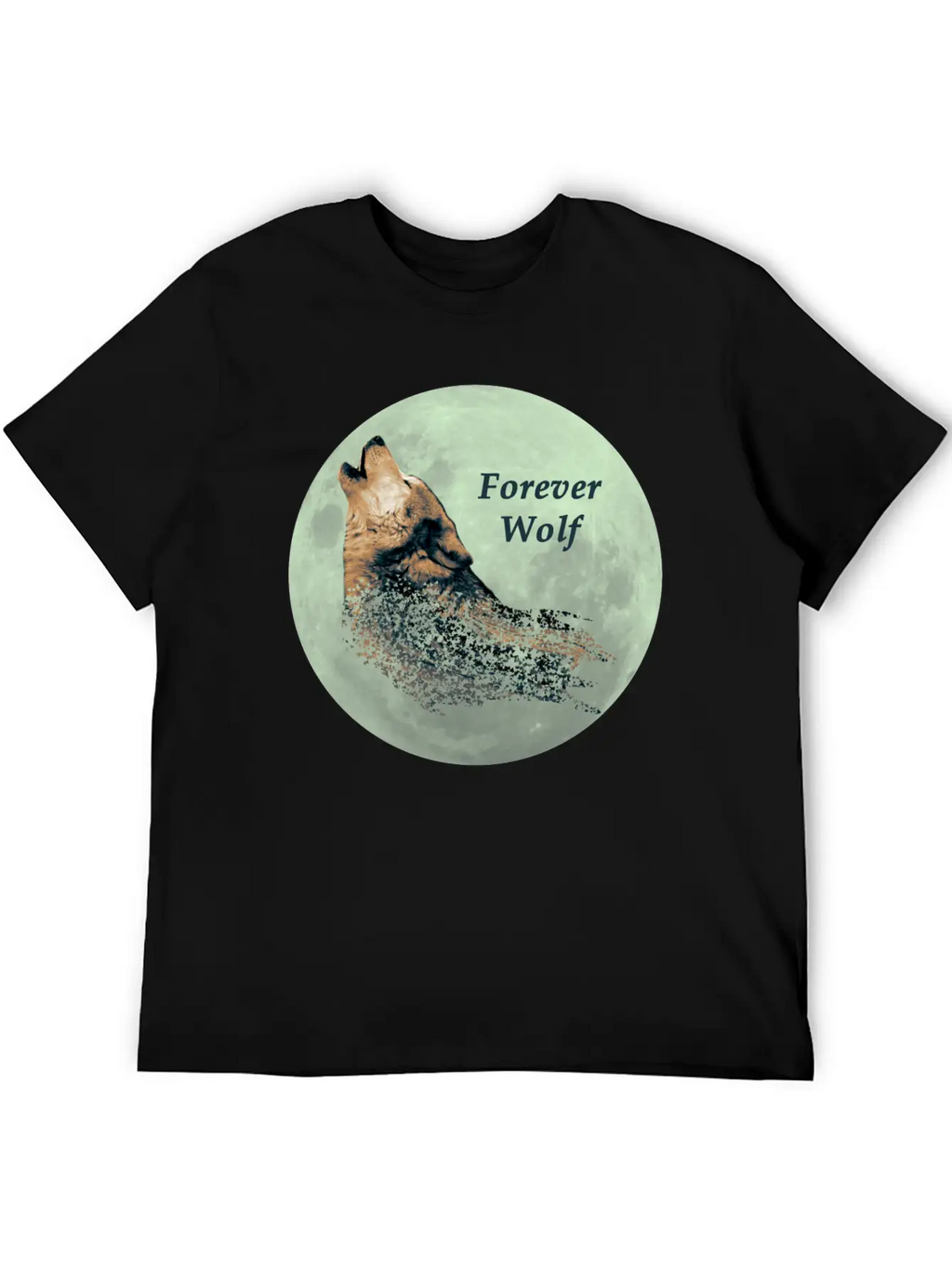 Forever Wolf Over Full Moon Night Classic Fit Graphic Tee For Daily Comfort – Unisex Cotton Shirt