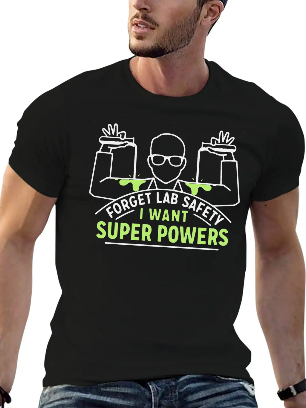 Forget Lab Safety Hero Super Superhero Unisex Short Sleeve Soft Cotton T-Shirt – Casual Everyday Wear