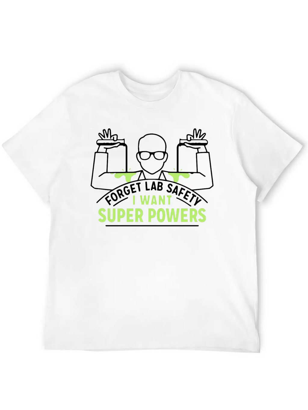 Forget Lab Safety Hero Super Superhero Unisex Short Sleeve Soft Cotton T-Shirt – Casual Everyday Wear