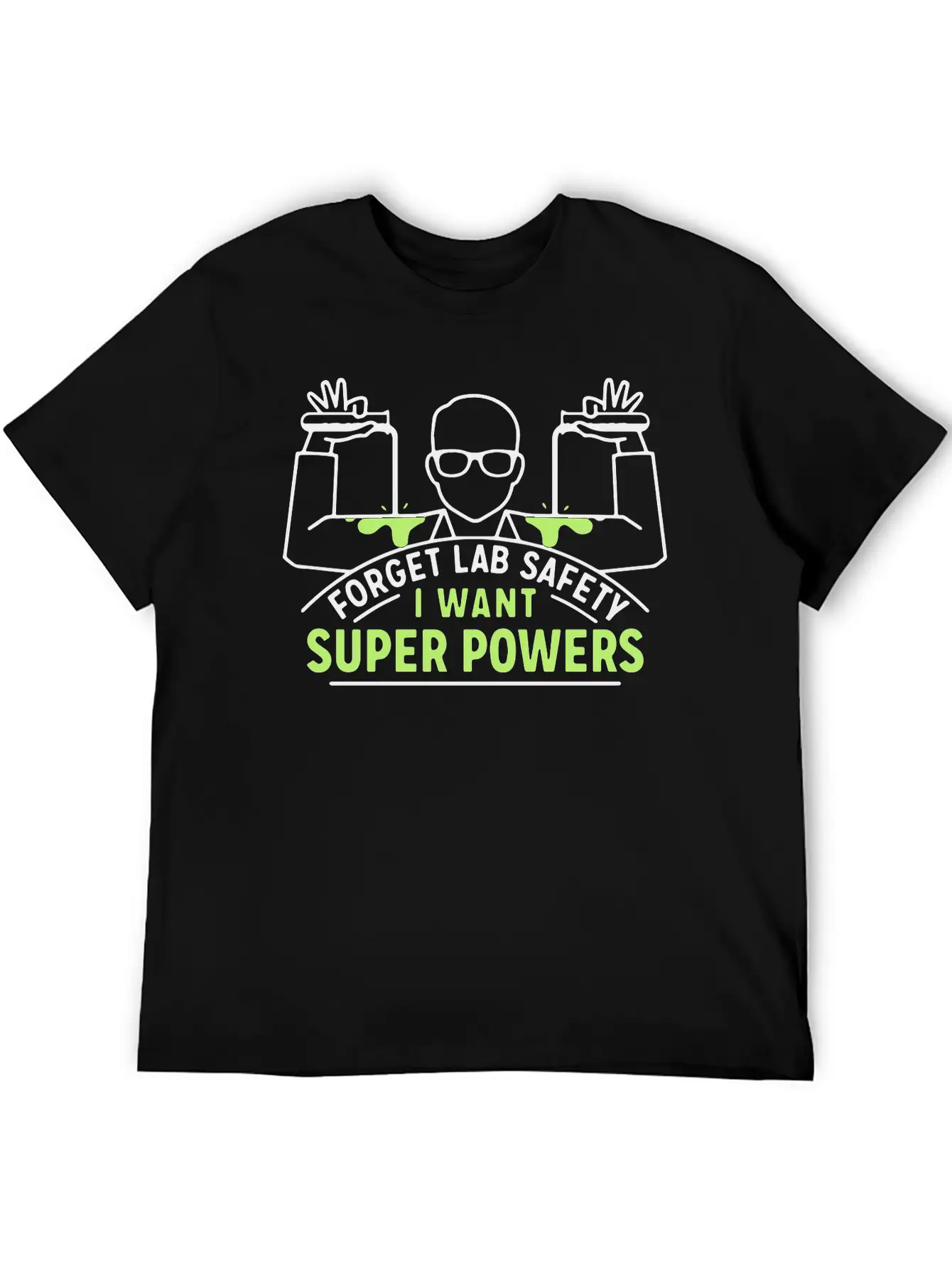 Forget Lab Safety Hero Super Superhero Unisex Short Sleeve Soft Cotton T-Shirt – Casual Everyday Wear