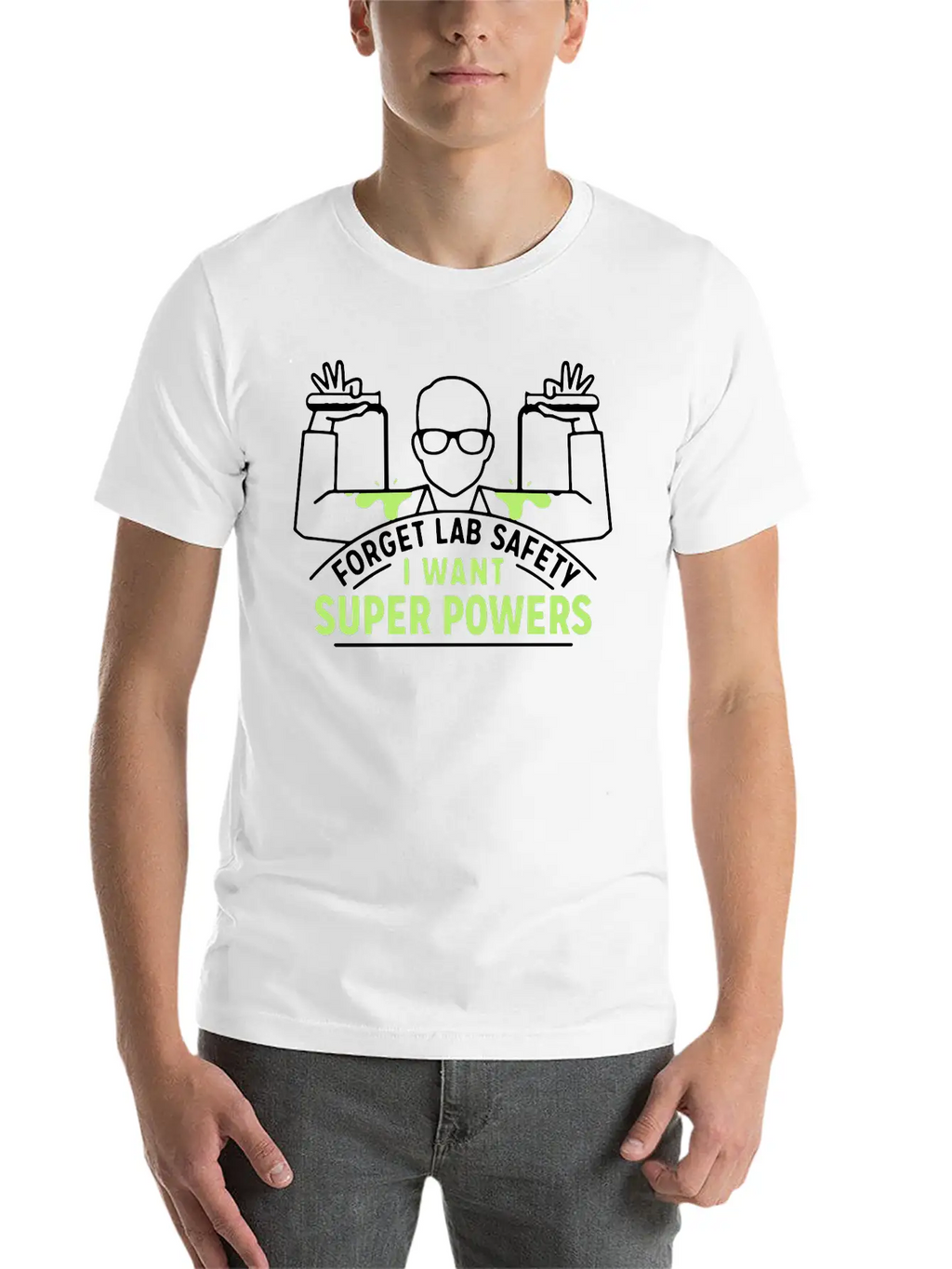 Forget Lab Safety Hero Super Superhero Unisex Short Sleeve Soft Cotton T-Shirt – Casual Everyday Wear