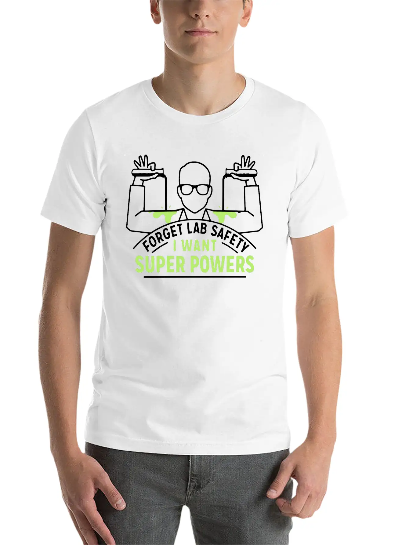 Forget Lab Safety Hero Super Superhero Unisex Short Sleeve Soft Cotton T-Shirt – Casual Everyday Wear