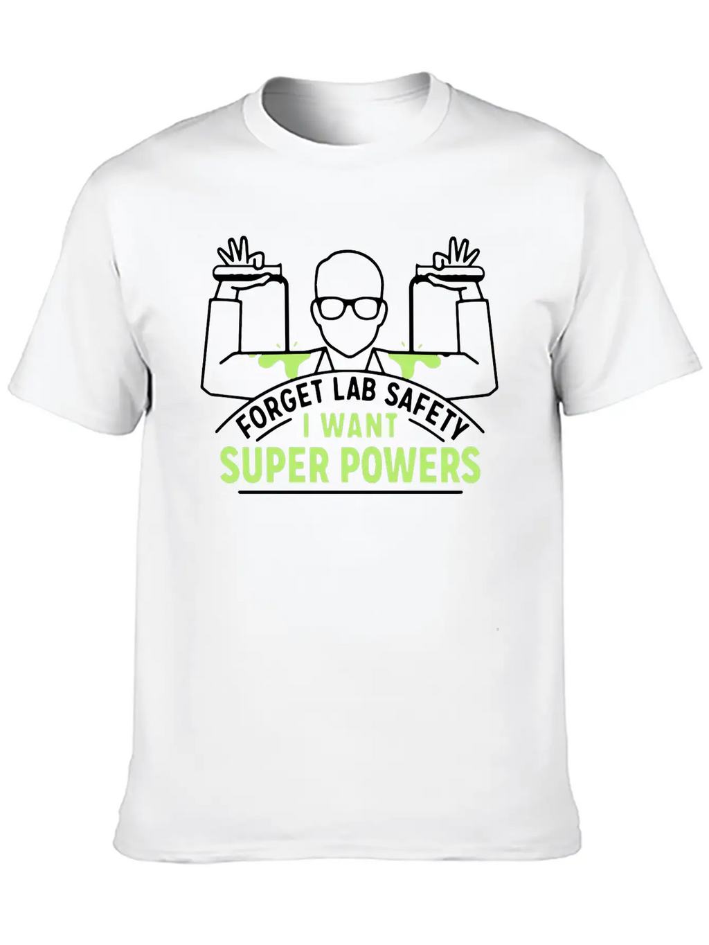 Forget Lab Safety Hero Super Superhero Unisex Short Sleeve Soft Cotton T-Shirt – Casual Everyday Wear