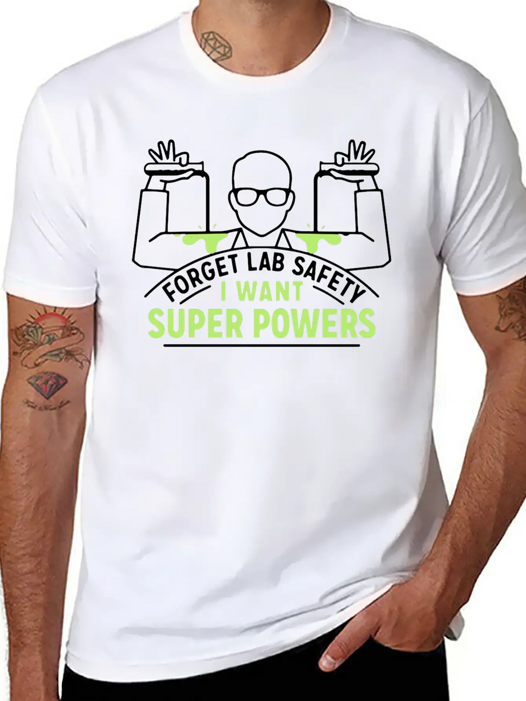Forget Lab Safety Hero Super Superhero Unisex Short Sleeve Soft Cotton T-Shirt – Casual Everyday Wear