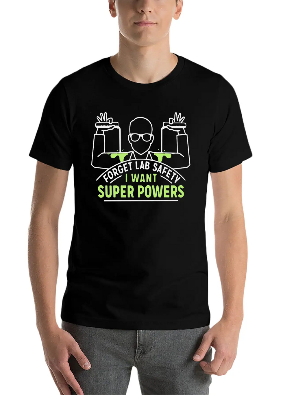 Forget Lab Safety Hero Super Superhero Unisex Short Sleeve Soft Cotton T-Shirt – Casual Everyday Wear
