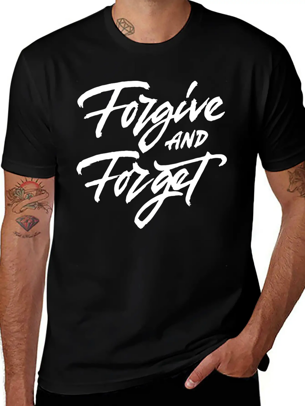 Forgive And Forget Unisex Short Sleeve Soft Cotton T-Shirt – Casual Everyday Wear