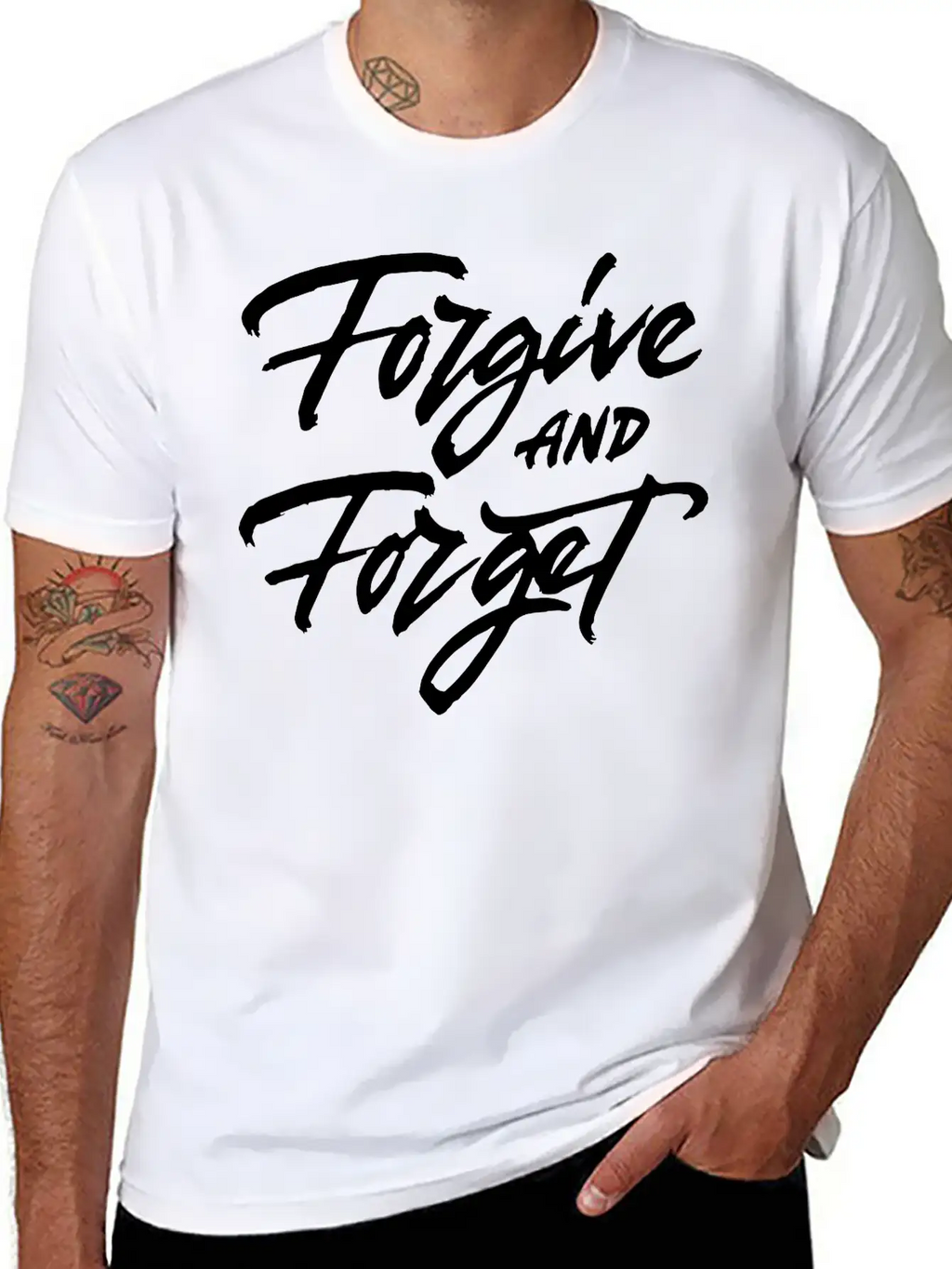Forgive And Forget Unisex Short Sleeve Soft Cotton T-Shirt – Casual Everyday Wear