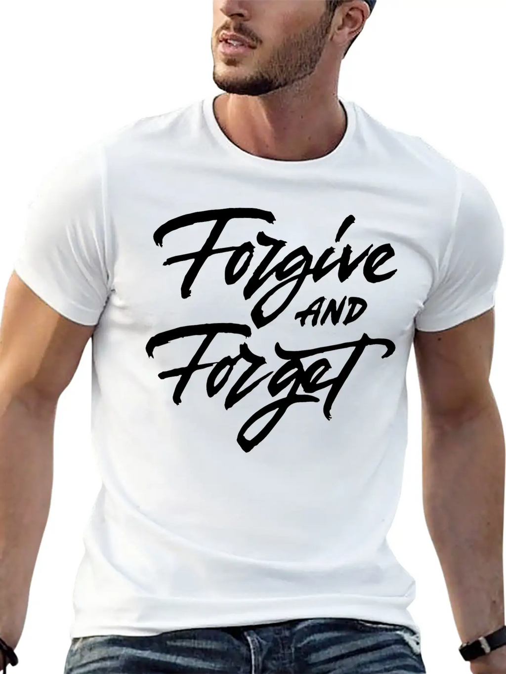 Forgive And Forget Unisex Short Sleeve Soft Cotton T-Shirt – Casual Everyday Wear