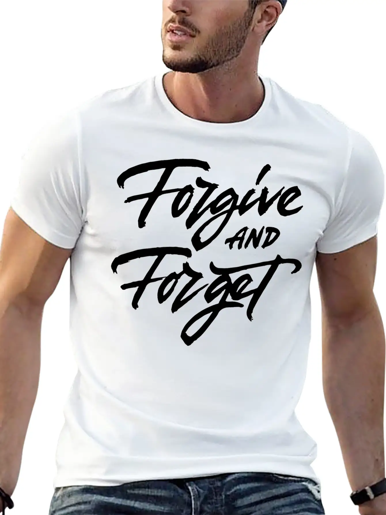 Forgive And Forget Unisex Short Sleeve Soft Cotton T-Shirt – Casual Everyday Wear