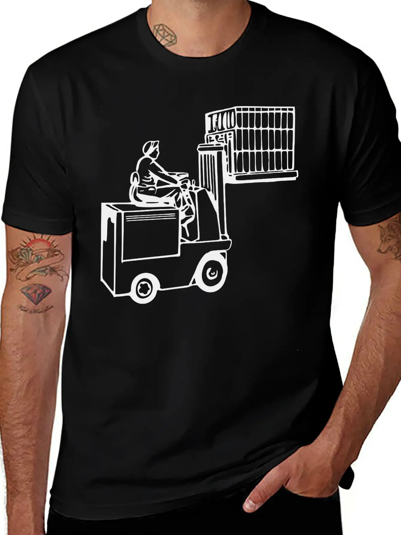 Forklift Unisex Casual T-Shirt – Clean Design For Daily Comfort