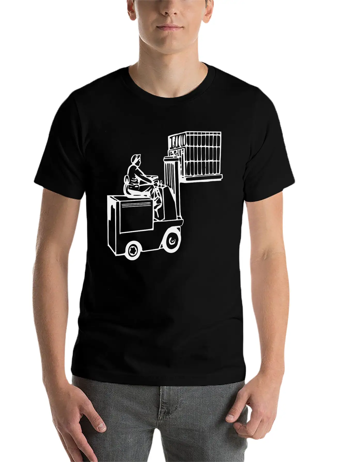 Forklift Unisex Casual T-Shirt – Clean Design For Daily Comfort
