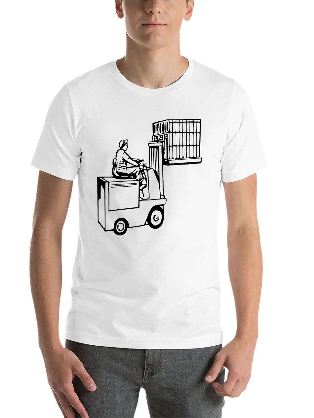 Forklift Unisex Casual T-Shirt – Clean Design For Daily Comfort